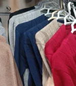 دوخت عمده لوز بافت جلو دکمه دار آزیتا کد 01