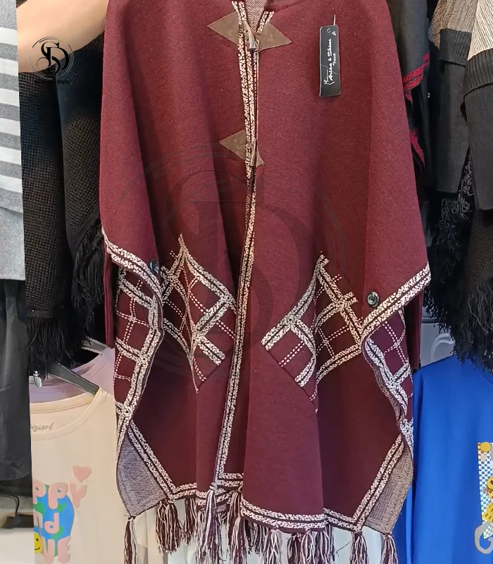 پانچو بافت نارین کد 01