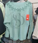 قیمت خرید انواع بلوز بافت مجلسی آلما کد 01