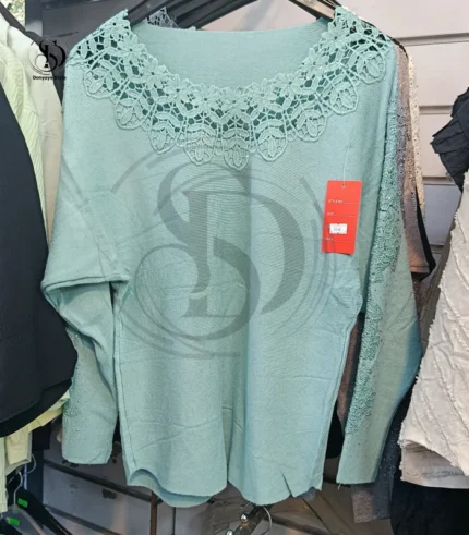 قیمت خرید انواع بلوز بافت مجلسی آلما کد 01